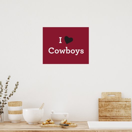 Poster J'aime les cowboys (Cuisine)