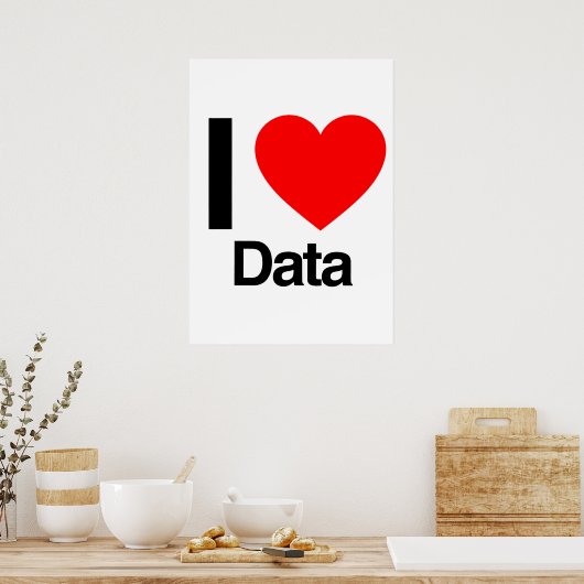 Poster j'aime les données (Cuisine)
