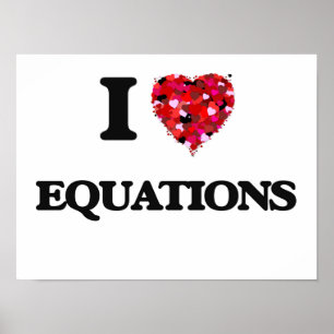 Poster J'aime les EQUATIONS