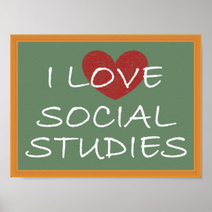 Poster J'aime les études sociales