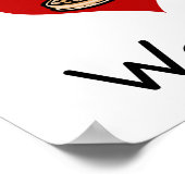 Poster J'aime les gaufres du coeur (Coin)