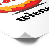 Poster J'aime les grands viennoiseries juteuses Funny Hot (Coin)