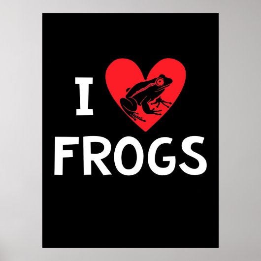 Poster J'aime les grenouilles (Devant)