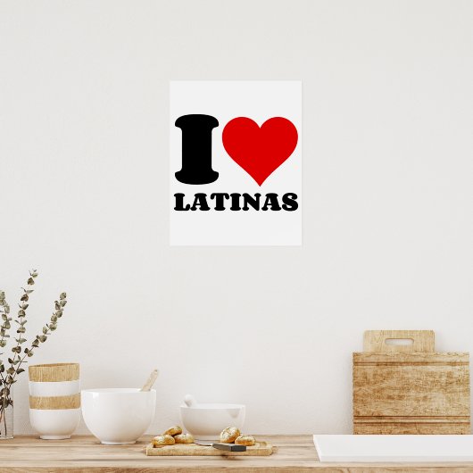 POSTER J'AIME LES LATINAS (Cuisine)