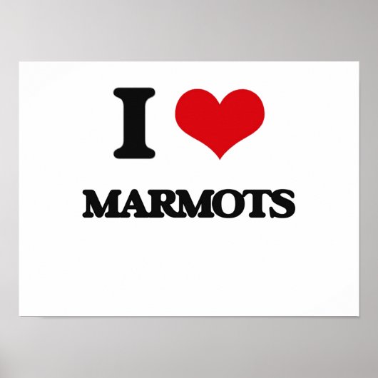 Poster J'aime les Marmottes (Devant)