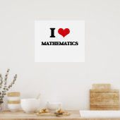 Poster J'aime les mathématiques (Cuisine)