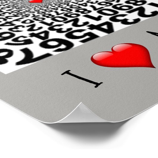 Poster J'aime les maths (Coin)