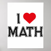 Poster J'aime les maths vintage rétro maths (Devant)