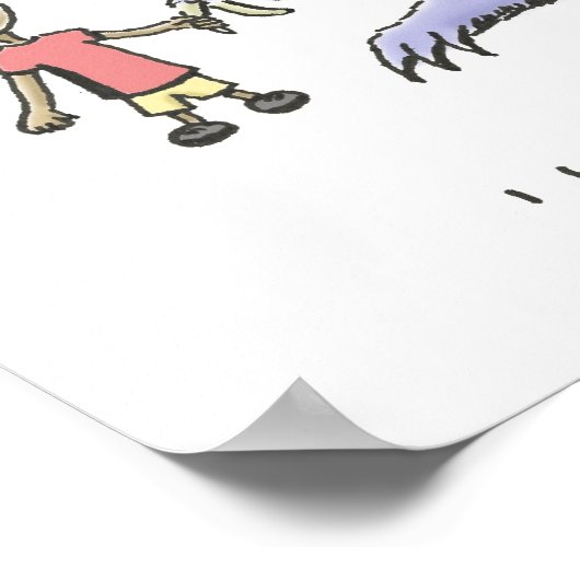 Poster j'aime les monstres (Coin)