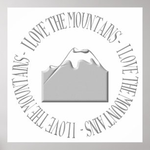 Poster J'aime les montagnes