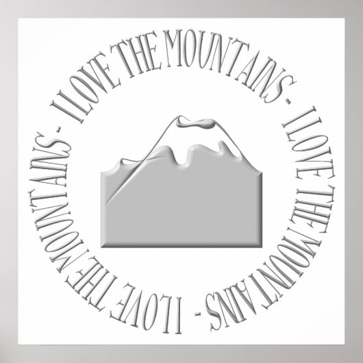 Poster J'aime les montagnes (Devant)