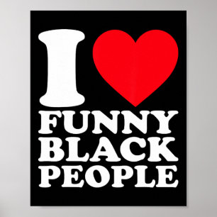 Poster J'aime les personnes noires drôles Fierté afro-amé