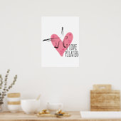 Poster J'AIME LES PILATES et les pots de Pilates (Cuisine)