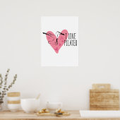 Poster J'AIME LES PILATES et les pots de Pilates (Cuisine)