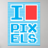 Poster J'Aime Les Pixels, (Devant)