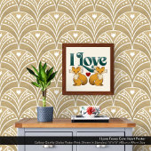 Poster J'Aime Les Renards Mignons Coeur