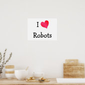 Poster J'aime les robots (Cuisine)