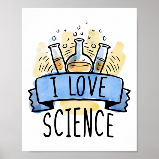 Poster J'aime les sciences (Devant)