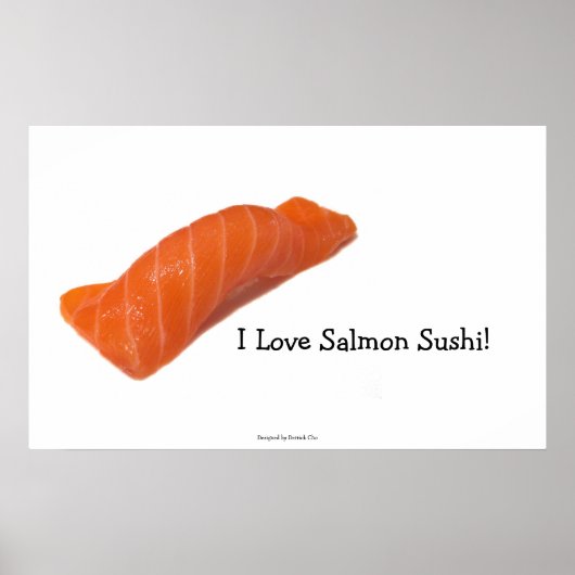 Poster J'Aime Les sushis saumons ! (Devant)