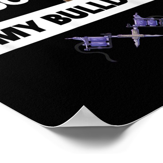 Poster J'Aime Les Tatouages Et Mon Chien De Chien À Chien (Coin)