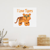 Poster J'aime les tigres (Cuisine)