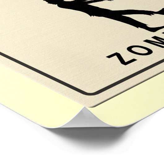 Poster J'aime les zombies (Coin)