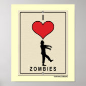Poster J'aime les zombies (Devant)