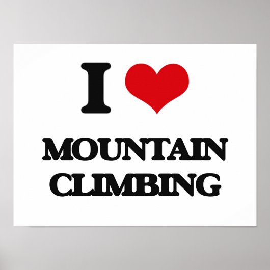 Poster J'aime l'Escalade de montagne (Devant)