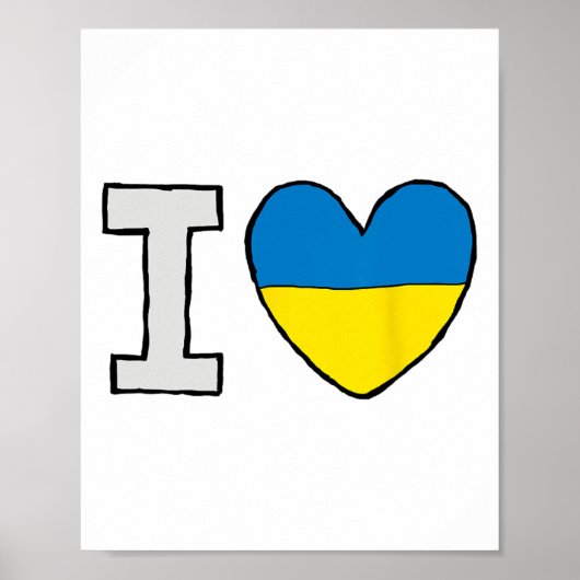 Poster J'aime l'Ukraine (Devant)