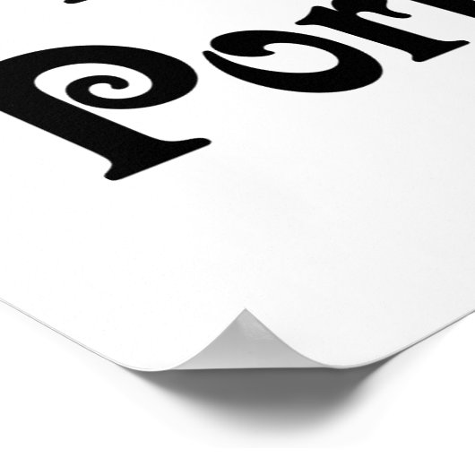 Poster J'Aime Ma Bouchée De Porc (Coin)