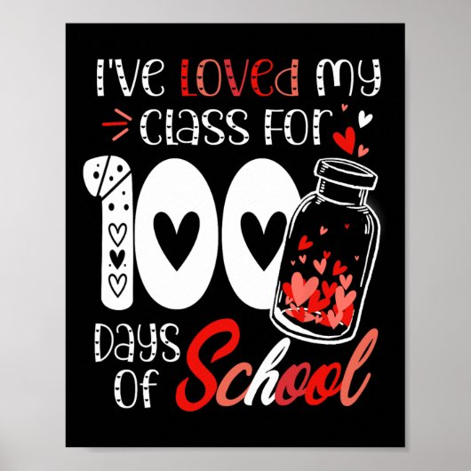 Poster J'aime ma classe pour 100 jours professeur Valent (Devant)