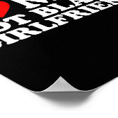 Poster J'aime ma copine noire sexy (Coin)