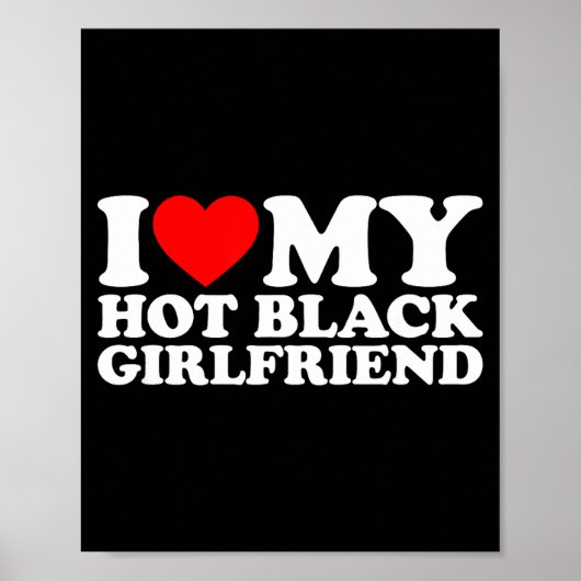 Poster J'aime ma copine noire sexy (Devant)