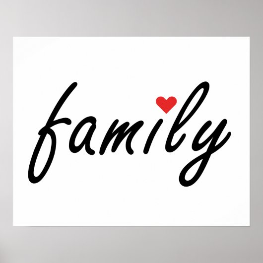 Poster J'aime ma famille (Devant)