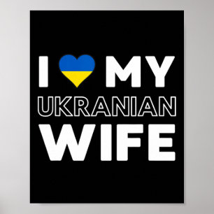 Poster J'aime ma femme ukrainienne 