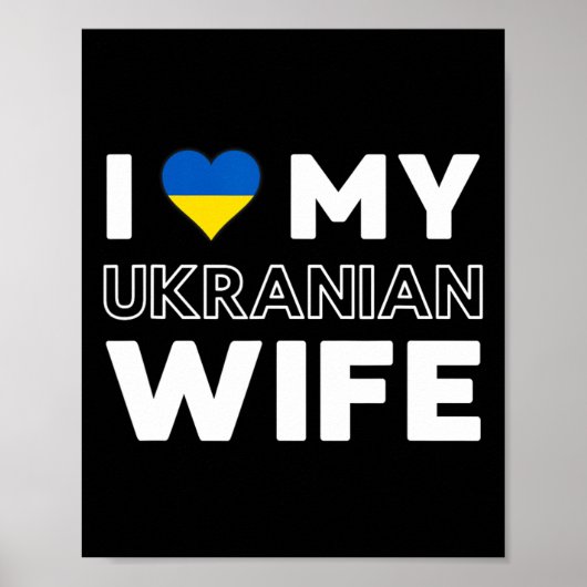 Poster J'aime ma femme ukrainienne  (Devant)