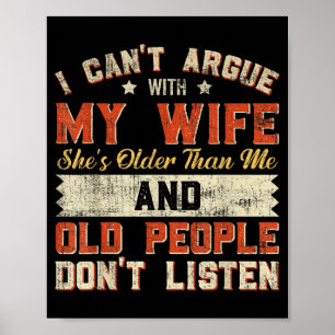 Poster J'aime ma femme un peu plus âgée humour féminin