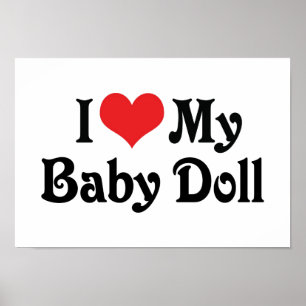 Poster J'aime ma poupée bébé