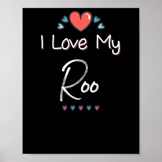 Poster J'Aime Ma Roo Mère Mère Jour Design Cadeau (Devant)
