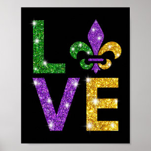 Poster J'Aime Mardi Gras Mardi Gras Chemise Pour Filles