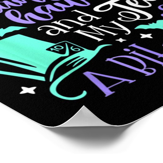 Poster J'Aime Mes Manoirs Hantés Et Mon Thé Un Peu Fou (Coin)