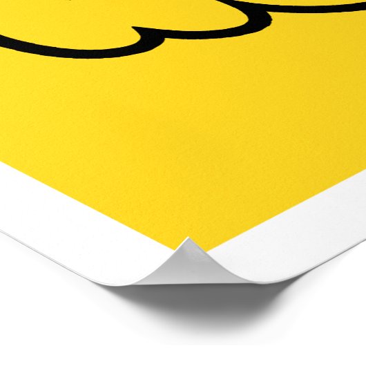 Poster J'Aime Mes Poches Gras Pas Plat (Coin)