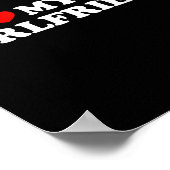 Poster J'Aime Mon Ai Fille Ami Drôle Graphique (Coin)