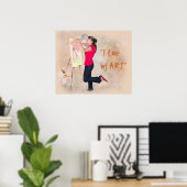 POSTER J'AIME MON ART (Bureau à domicile)