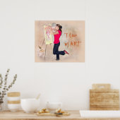 POSTER J'AIME MON ART (Cuisine)