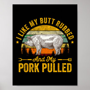 Poster J'Aime Mon Beurre Et Mon Porc Tiré Du Gif Drôle