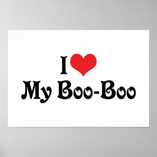 Poster J'aime mon Boo Boo (Devant)