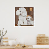 Poster J'aime mon caniche (Cuisine)