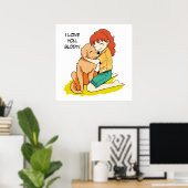Poster J'aime mon chien (Bureau à domicile)