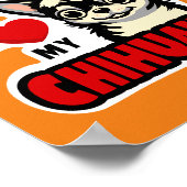 Poster J'Aime Mon Chihuahua (Coin)